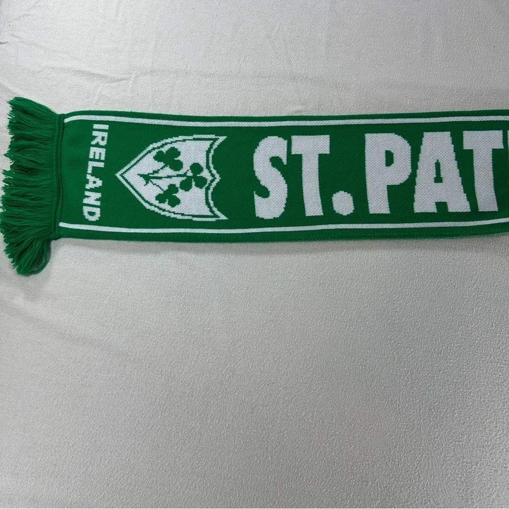Green St. Patrick's Day Ireland Soccer Style Scarf 60” Long